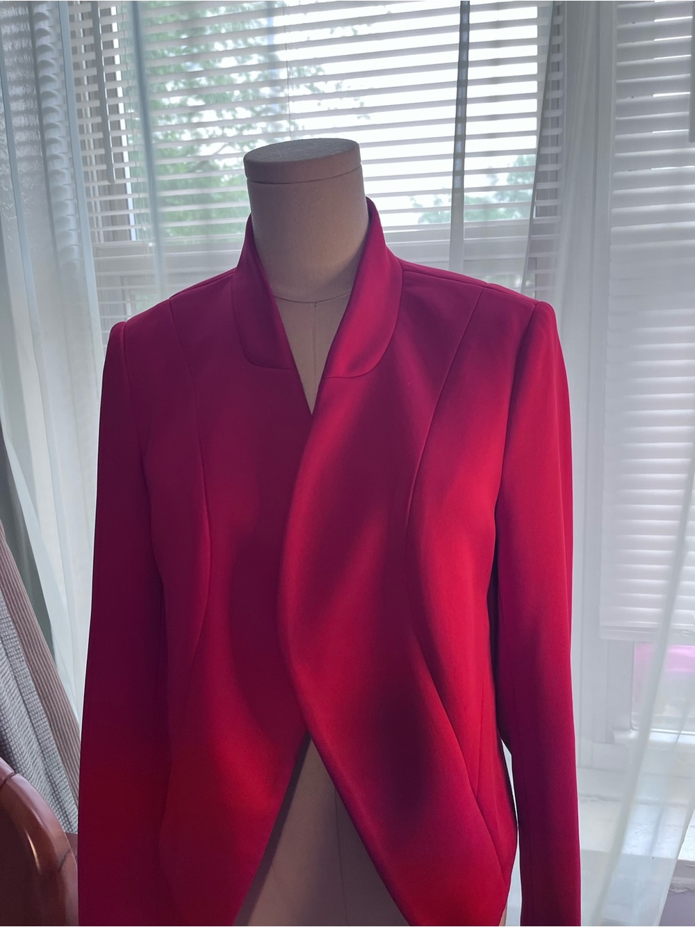 Thalia Sodi Vibrant Red Open-Front Blazer - Picture 2 of 7